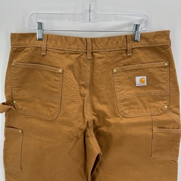 Carhartt Relaxed Fit Brown Double Knee Carpenter Pants Mens 40x32 - Picture 9 of 11